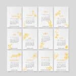 Aussaatkalender - Minimalistisch - 12 Monate