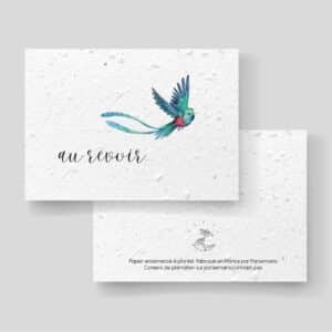 Tarjeta de pésame - Carte de condoléances - "Envol" (Vuelo)