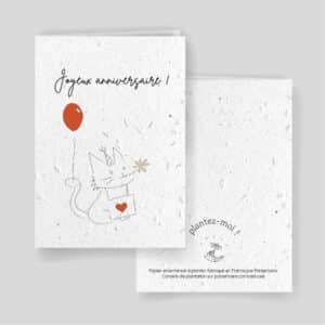 Planting card - Birthday card - "Channiversaire