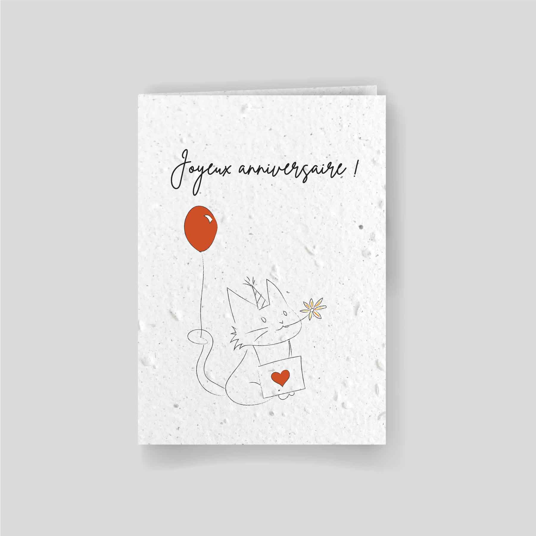 Planting card - Birthday card - "Channiversaire" recto