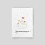 Carte à planter - Joyeux anniversaire - "Tarte à fleurs" recto