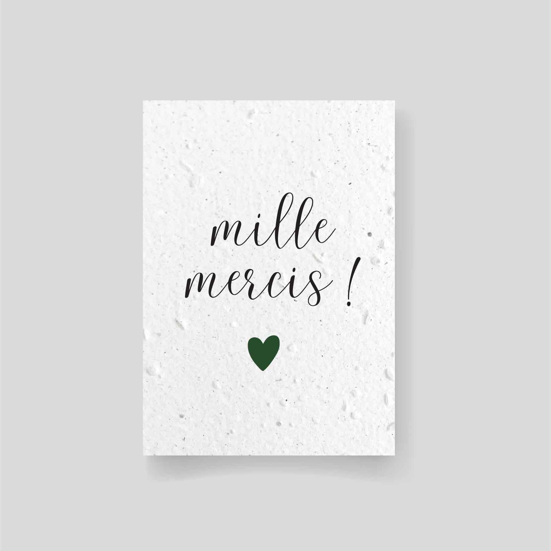 Thank you seeded card - Merci Minimaliste_recto