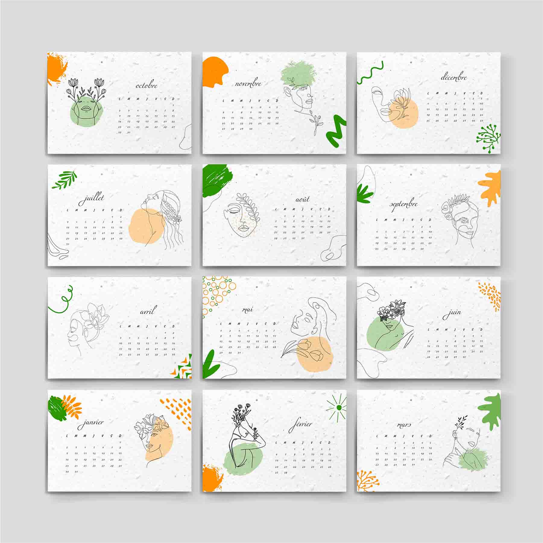 12-month Feminature sowing calendar