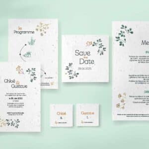 Faire-part mariage ensemencé écologique
