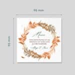 Carte de remerciement ensemencée mariage- Automne - dimensions