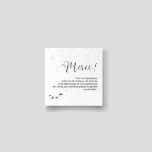 Seeded wedding thank you card - Divine Idylle