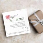 Carte remerciement mariage à planter - Printemps - présentation cadeau