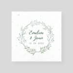 Faire-part de mariage ensemencé - Douceur Nature - recto