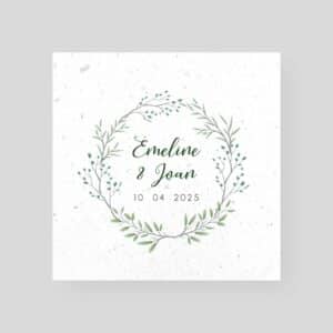 Ausgesäte Hochzeitskarte - Douceur Nature - Vorderseite