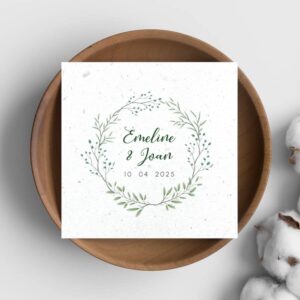 Faire-part de mariage ensemencé Douceur Nature - situation