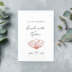 Ökologisch gesäte Hochzeitseinladung 30 Ausgesäte Hochzeitseinladung - "Mohnblumengeschichte" - Situation