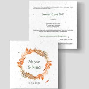 Invitaciones de boda para plantar - Otoño
