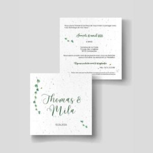 Faire-part mariage ensemencé - Divine Idylle