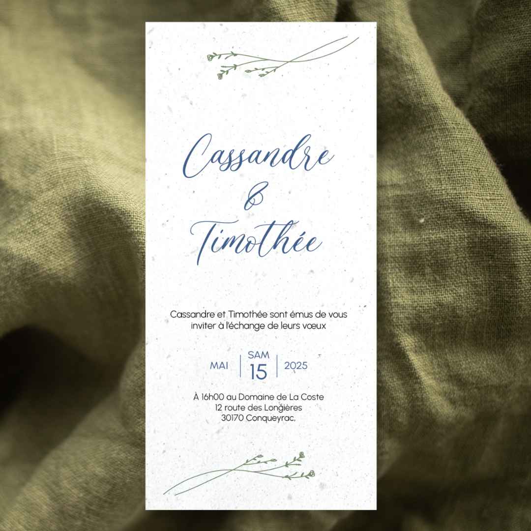 Faire-part mariage ensemencé - Touche Moderne