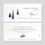 Faire-part mariage à planter - Hiver - recto-verso