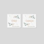 Marque-place mariage écologique ensemencé - Fleurs de tendresse 2 Ökologischer Hochzeits-Platzanweiser mit Saatgut - Blumen der Zärtlichkeit