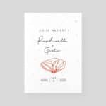 Faire-part mariage ensemencé - "Histoire de Coquelicot" - recto