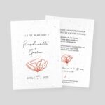 Faire-part mariage ensemencé - Histoire de Coquelicot 3 Faire-part mariage ensemencé - "Poppy Story" - recto-verso