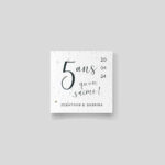 Invitación de aniversario con semillas - Anverso del aniversario de la pareja