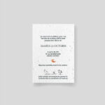 Invitación de cumpleaños con semillas - Corona otoñal verso