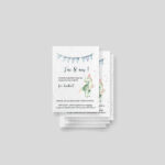 Invitation anniversaire ensemencée enfant - Dinosaure lot