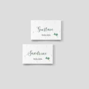 Marque-place ensemencé de mariage - Divine Idylle