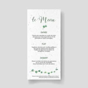 Seeded wedding menu - Divine Idylle