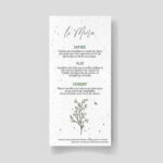 Menu mariage ensemencé - Entrelacs d'amour