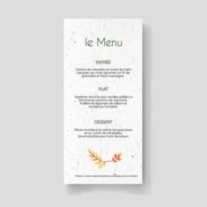 Menu de mariage ensemencé - Été