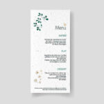 Menu mariage à planter - Fleurs de Tendresse