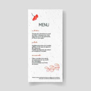 Menu mariage ensemencé
