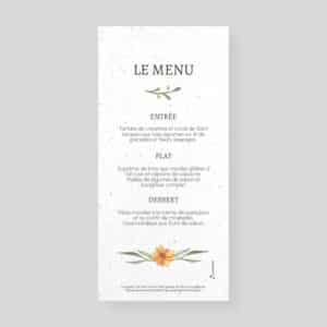 Wedding menu to plant - Spring