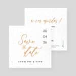 Save-the-date ensemencé - Entrelacs d'amour - recto-verso