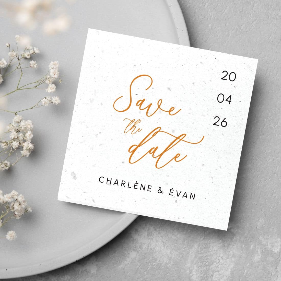 Save-the-date ensemencé - Entrelacs d'amour - situation