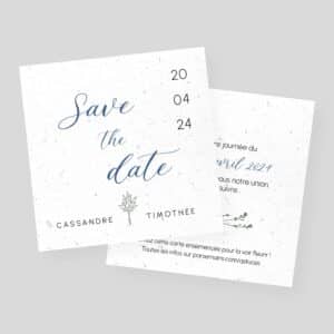 Save-the-date ensemencé - Touche moderne - recto-verso