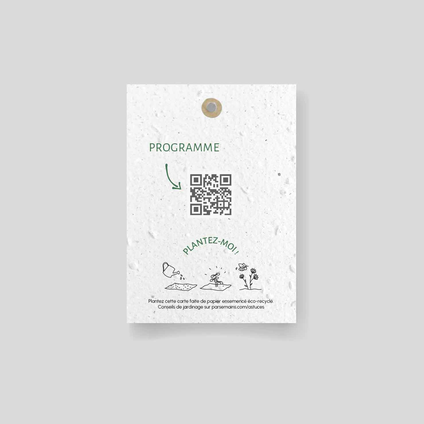 A6 Ecological seeding badge company event reverse side