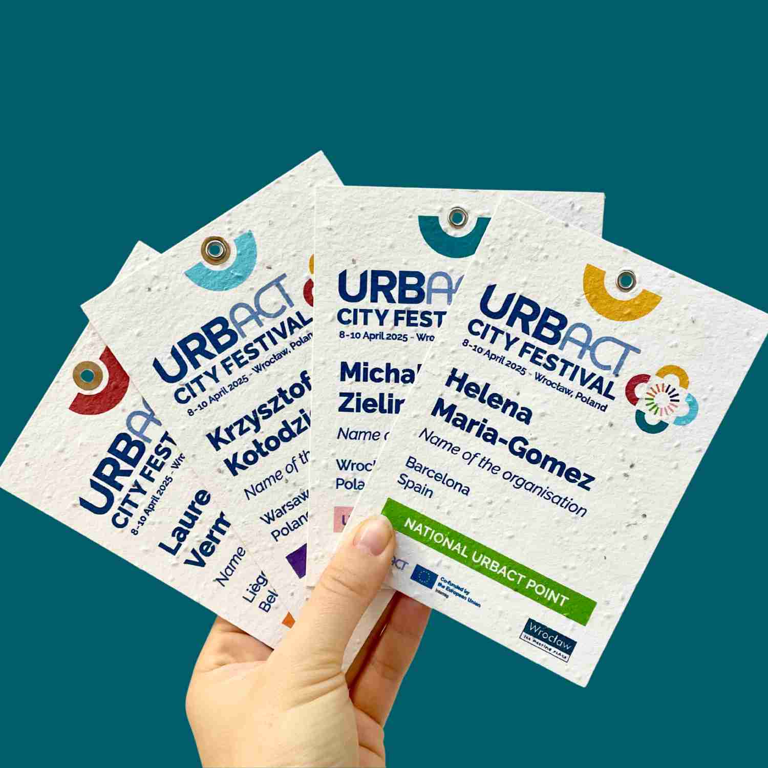 Badges écologiques ensemencés - exemple réalisation pour urbact