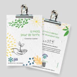 Calendriers ensemencés cadeaux d'entreprise - recto-verso