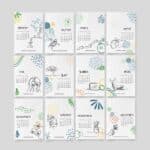 Calendriers ensemencés cadeaux d'entreprise - 12 mois