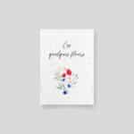 Carte à planter - Carte à souhaiter "Ces quelques fleurs" recto