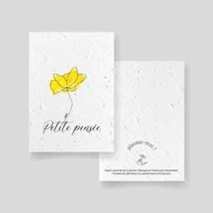 Planting card - Greeting card - Small pansy