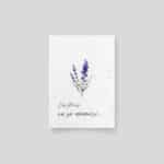 Carte à planter - Carte de deuil bruyère - "Ces fleurs en sa mémoire" recto