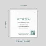 Gesäte Visitenkarte 4 Carte de visite ensemencée - carrée