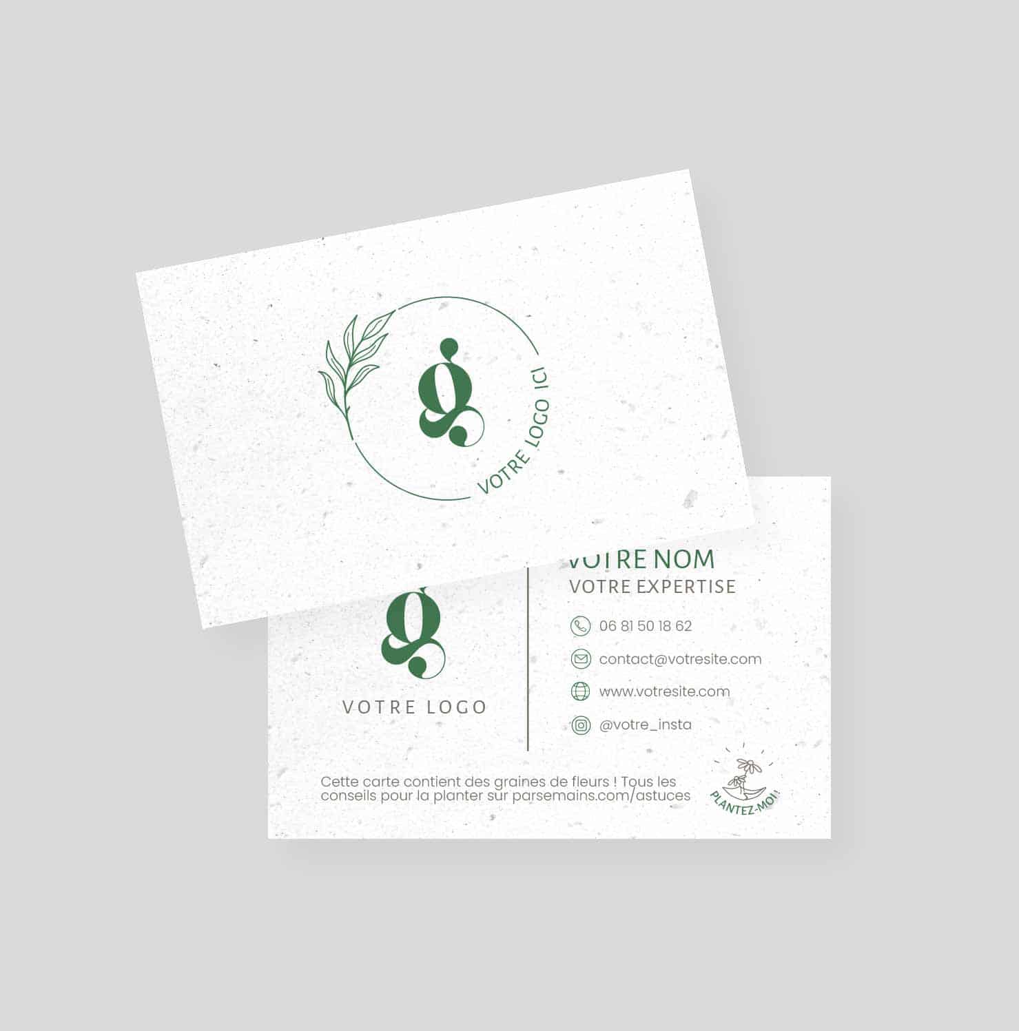 Seeded business card - double-sided
