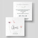Birth announcement with seeds - Anaïs recto-verso