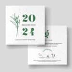 Cartes de vœux ensemencées entreprise