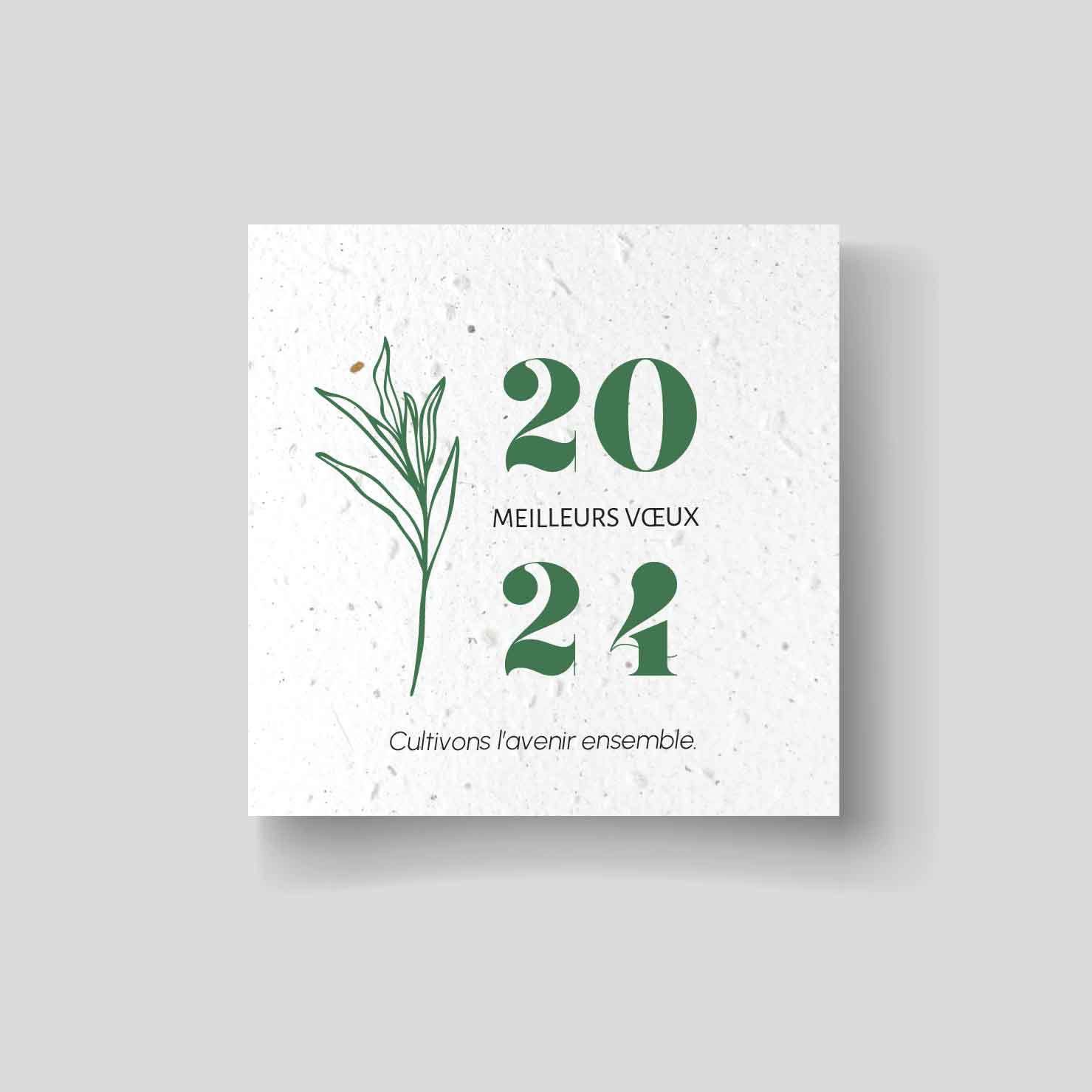 Ecological seeded greetings card for business recto