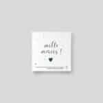 Carte à planter - Carte de remerciement carrée - "Minimaliste" recto