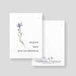 Carte à planter - Remerciement de condoléances - Fleur de gratitude - lot de 10 cartes-recto et verso