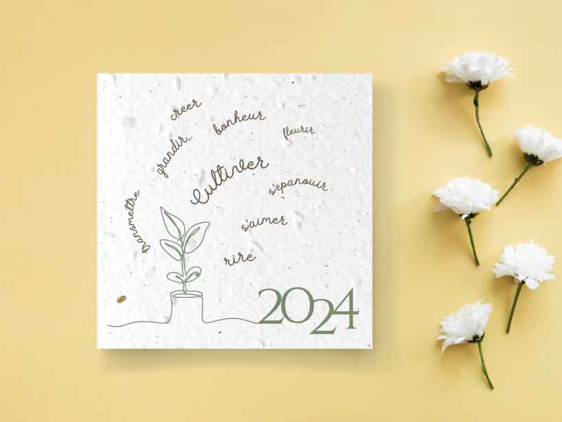Seeded greetings cards for companies